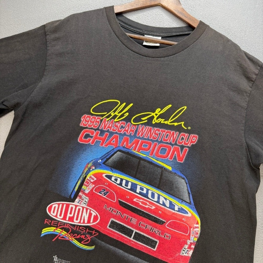 Vintage Jeff Gordon Motorsport Traditions T-Shirt 1995‎ NASCAR L Black Graphic